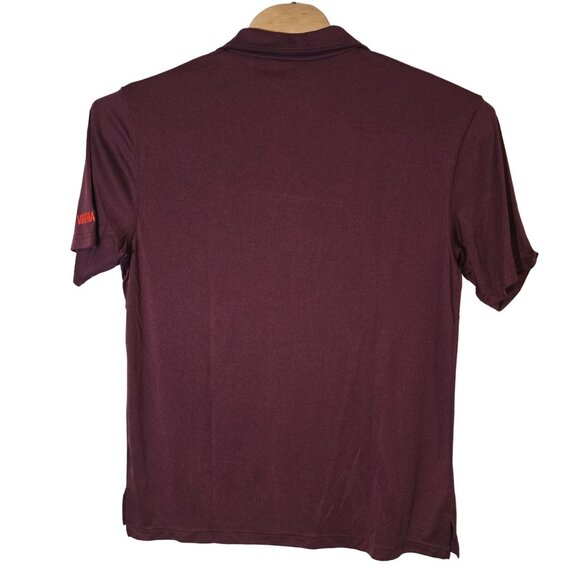 Colosseum Virginia Tech Polo Shirt XL‎ Men's Short Sleeve Maroon Logo - Picture 3 of 5